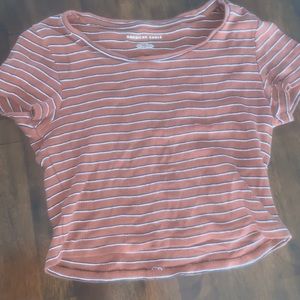 Stripped American eagle tee